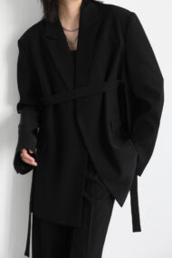 Belted Shoulder Detail Blazer - Image 13