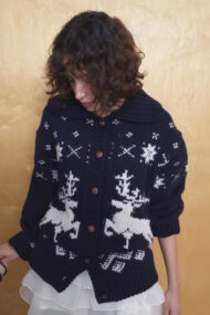 Fair Isle Contrast Reindeer Collar Sweater - Image 2