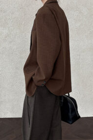 Waffle Textured Oversized Blazer - Image 5