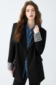 Loose Fit Long Sleeve Blazer - Image 14