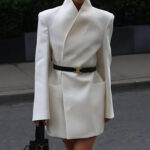 Long Sleeve Stand Collar Blazer