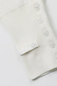 Embroidered Cotton V Neck Cardigan - Image 7