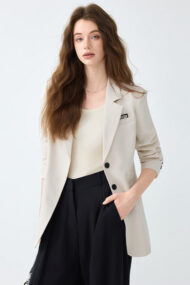 Elegant Long Sleeve Blazer - Image 2