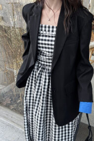 Elegant Casual Colorblock Blazer - Image 8