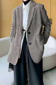 Houndstooth Wool Blazer - Image 5
