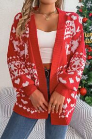 Reindeer Pocket Long Sleeve Cardigan - Image 2