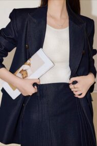 Double Breasted Twill Blazer - Image 5