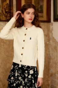 Embroidered Cable Wool Cardigan - Image 16