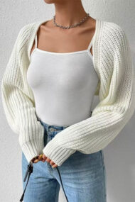 Ribbed Knit Long Sleeve Cardigan - Image 3