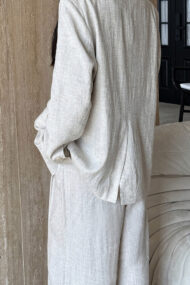 Casual Tencel Linen Suit Blazer - Image 4