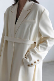 Belted Shoulder Detail Blazer - Image 4