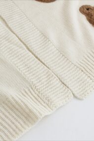 Bear Embroidery Short Cardigan - Image 7