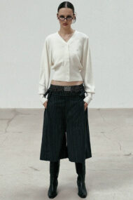 Embroidered Cotton V Neck Cardigan - Image 3