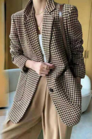 Houndstooth Wool Blazer - Image 2