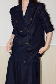 Double Breasted Twill Blazer - Image 3