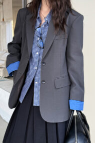 Elegant Casual Colorblock Blazer - Image 2
