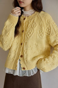 Vintage Crochet Knit Cardigan - Image 6
