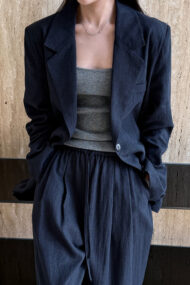 Casual Tencel Linen Suit Blazer - Image 7