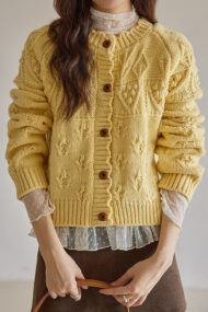 Vintage Crochet Knit Cardigan - Image 7