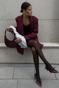 Vintage Striped Patchwork Blazer - Image 12