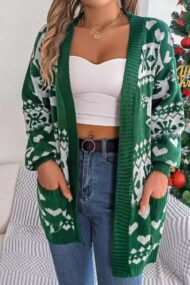 Reindeer Pocket Long Sleeve Cardigan - Image 13