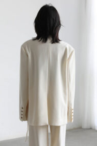 Belted Shoulder Detail Blazer - Image 8