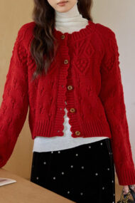 Vintage Crochet Knit Cardigan