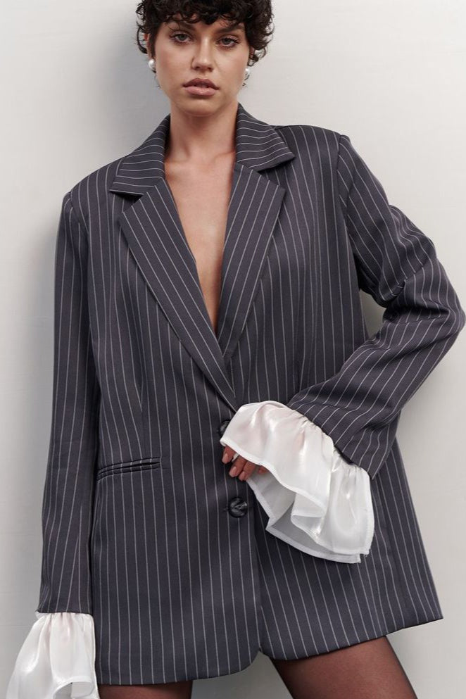 529ab259ae665186520b42d3e80ff4d7_cd069740-3029-4b0a-a756-a913a18d7b65 Vintage Striped Patchwork Blazer - Image 1