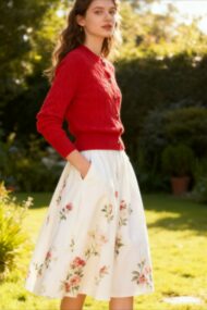 Embroidered Cable Wool Cardigan - Image 2