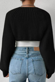 Ribbed Knit Long Sleeve Cardigan - Image 7