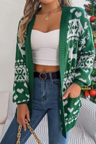 Reindeer Pocket Long Sleeve Cardigan - Image 16
