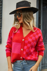 Plaid Panel Plus Size Cardigan - Image 4