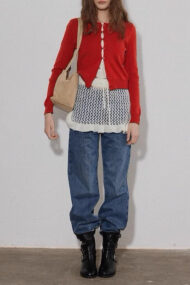 Colorblock Fake Two Piece Cardigan - Image 2