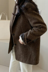 Wool Blend Solid Color Blazer - Image 4