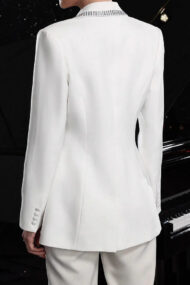 Slim Fit Rhinestone Lapel Blazer - Image 5