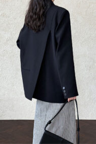 Split Back Relaxed Fit Blazer - Image 10