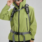 Dopamine Color Block Taped Seam Windproof Waterproof Hiking Jacket