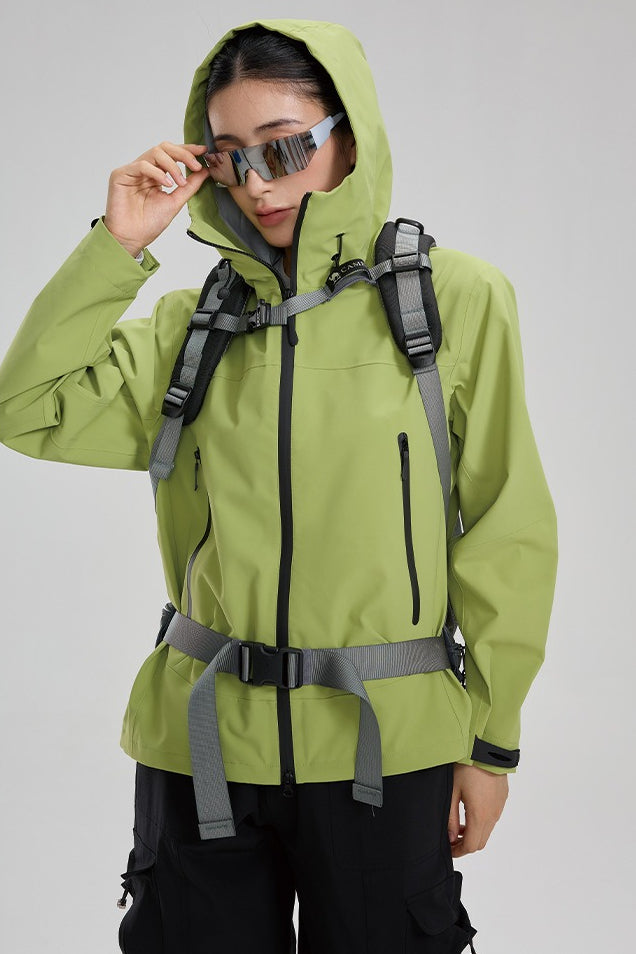 6c0b0dd4abb5517c5853813fe0d66f8f Dopamine Color Block Taped Seam Windproof Waterproof Hiking Jacket - Image 1
