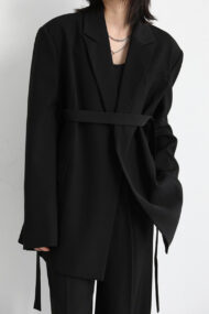 Belted Shoulder Detail Blazer - Image 10