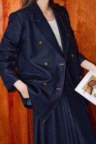 Double Breasted Twill Blazer - Image 6