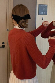 Vintage Ribbed Cropped Cardigan - Image 3