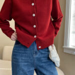 Jade Button Raglan Cardigan