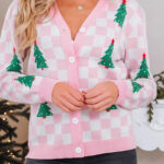 Plaid Drop Shoulder Cardigan