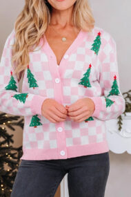 Plaid Drop Shoulder Cardigan