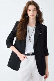 Elegant Long Sleeve Blazer - Image 10