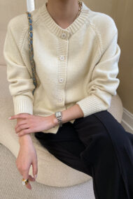 Jade Button Raglan Cardigan - Image 7