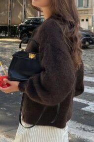 Minimalist Button Long Sleeve Cardigan - Image 6