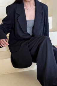 Casual Tencel Linen Suit Blazer - Image 12