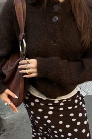 Minimalist Button Long Sleeve Cardigan - Image 5