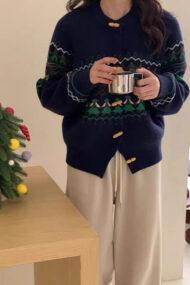 Retro Jacquard Cardigan - Image 9